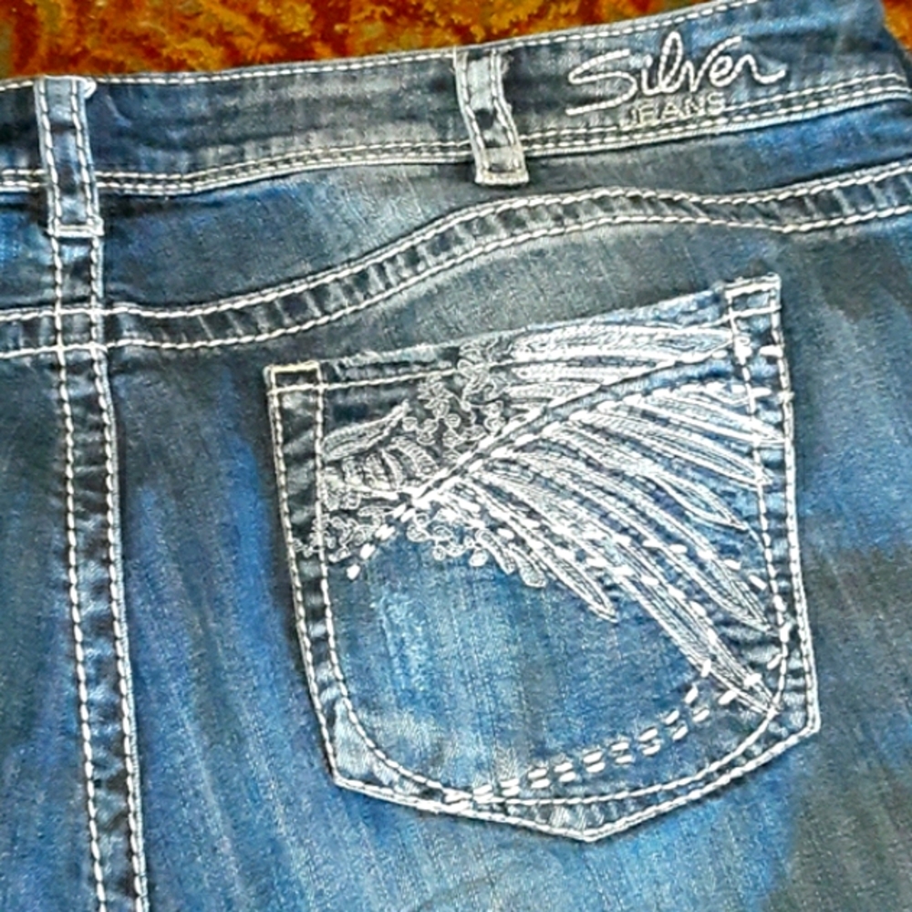 Silver tuesday crop Jean's capri